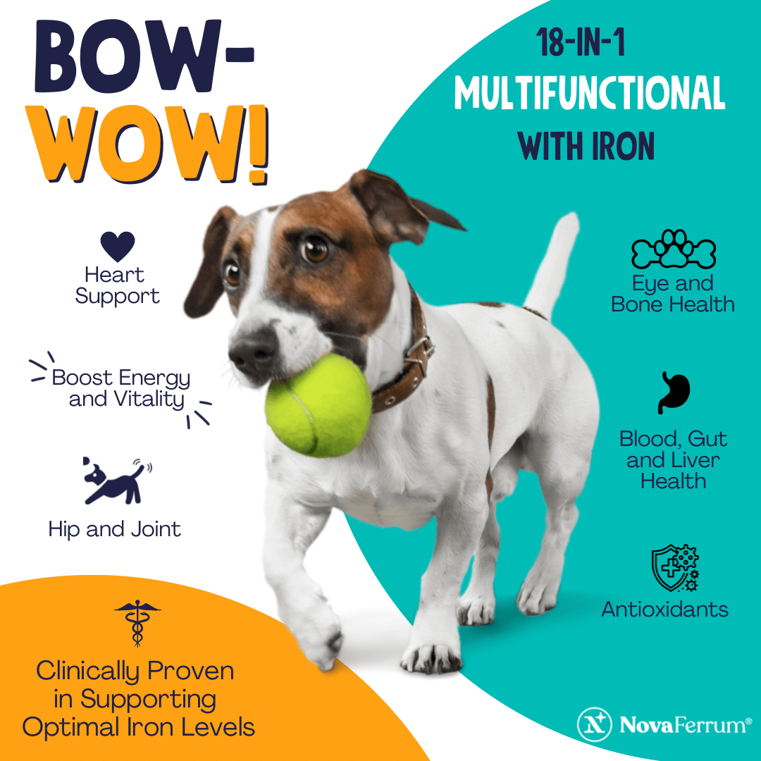 NovaFerrum Bow Wow - 18-in-1 Multifunctional with Iron Supplement for Dogs
