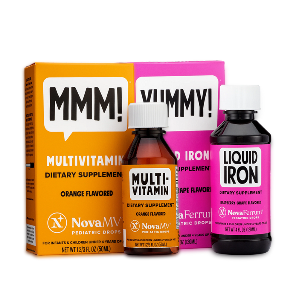 NovaFerrum YUMMY 4oz & MMM Bundles | Iron & Multivitamin Nutrition for Kids