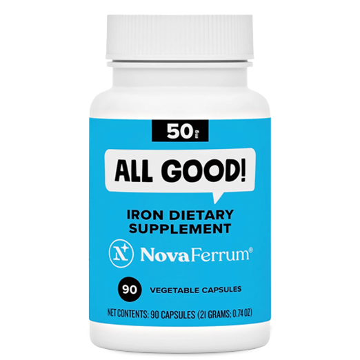 NovaFerrum All Good - 50MG Iron Capsule Supplements for Adults