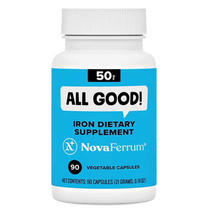 NovaFerrum All Good - 50MG Iron Capsule Supplements for Adults