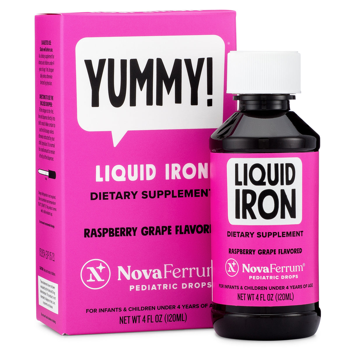 NovaFerrum YUMMY Pediatric Drop Liquid Iron Supplement Kids