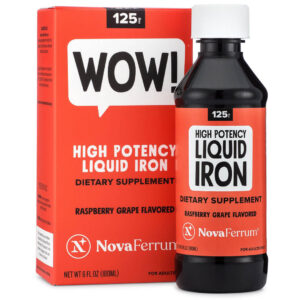 NovaFerrum WOW - 125mg High Potency Liquid Iron Supplement for Adults