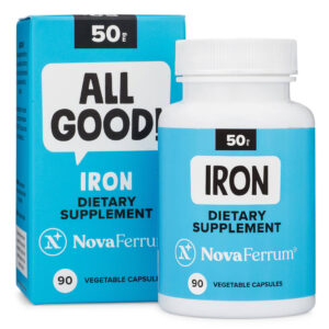 NovaFerrum All Good - 50mg Iron Capsule Supplements for Adults