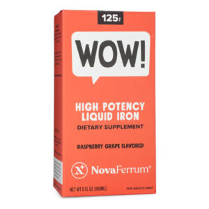 NovaFerrum WOW - 125mg High Potency Liquid Iron Supplement for Adults