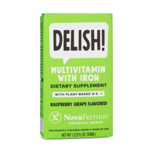 NovaFerrum Delish - Vegan Multivitamin with Iron for Infants, Toddlers and Kids