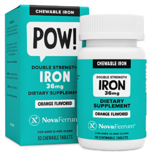 NovaFerrum POW - 36mg Chewable Iron Supplement for Adults