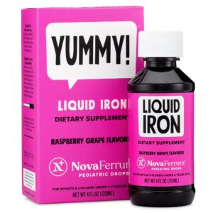NovaFerrum Liquid Iron Pediatric Drops - Raspberry Grape (4 FL OZ)