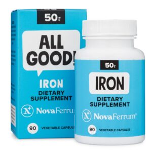 NovaFerrum All Good - 50mg Iron Capsule Supplements for Adults