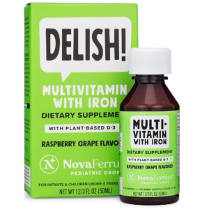 NovaFerrum Vegan Multivitamin with Iron Pediatric Drops (Organic Plant-Based D3) (2 FL OZ)