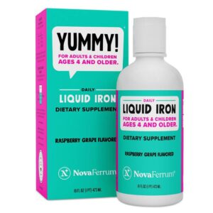 NovaFerrum YUMMY 16 fl oz - Liquid Iron Supplement for Kids and Adults