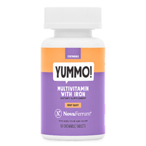 NovaFerrum Yummo - Chewable Multivitamin with Iron Tablets for Kids and Adults